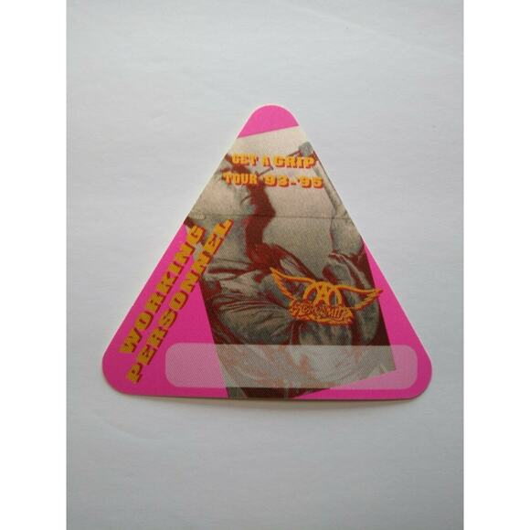 Aerosmith Backstage Pass Original Get A Grip 93-95 Tour Hard Rock Music Pink - Picture 2 of 4